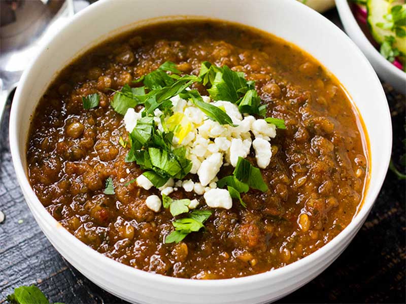 طرز تهیه عدسی صبحانه با سیب زمینی